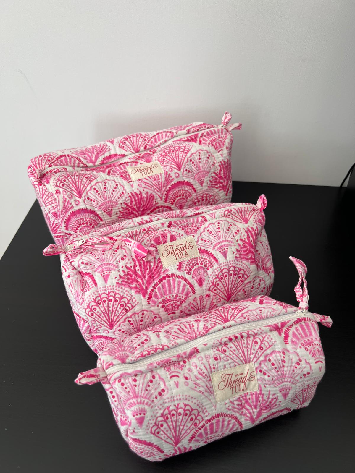 Goa Pink Shell Pouches