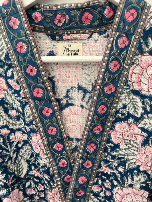 Banyan Bloom Cotton Waffle Robe
