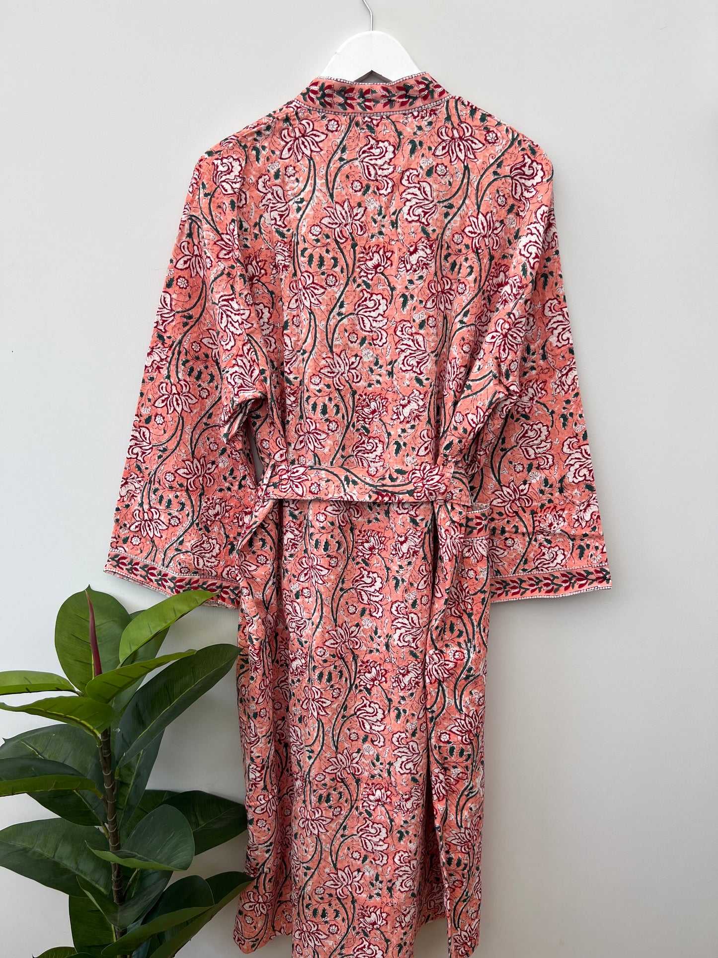 Sundari Blush Cotton Waffle Robe