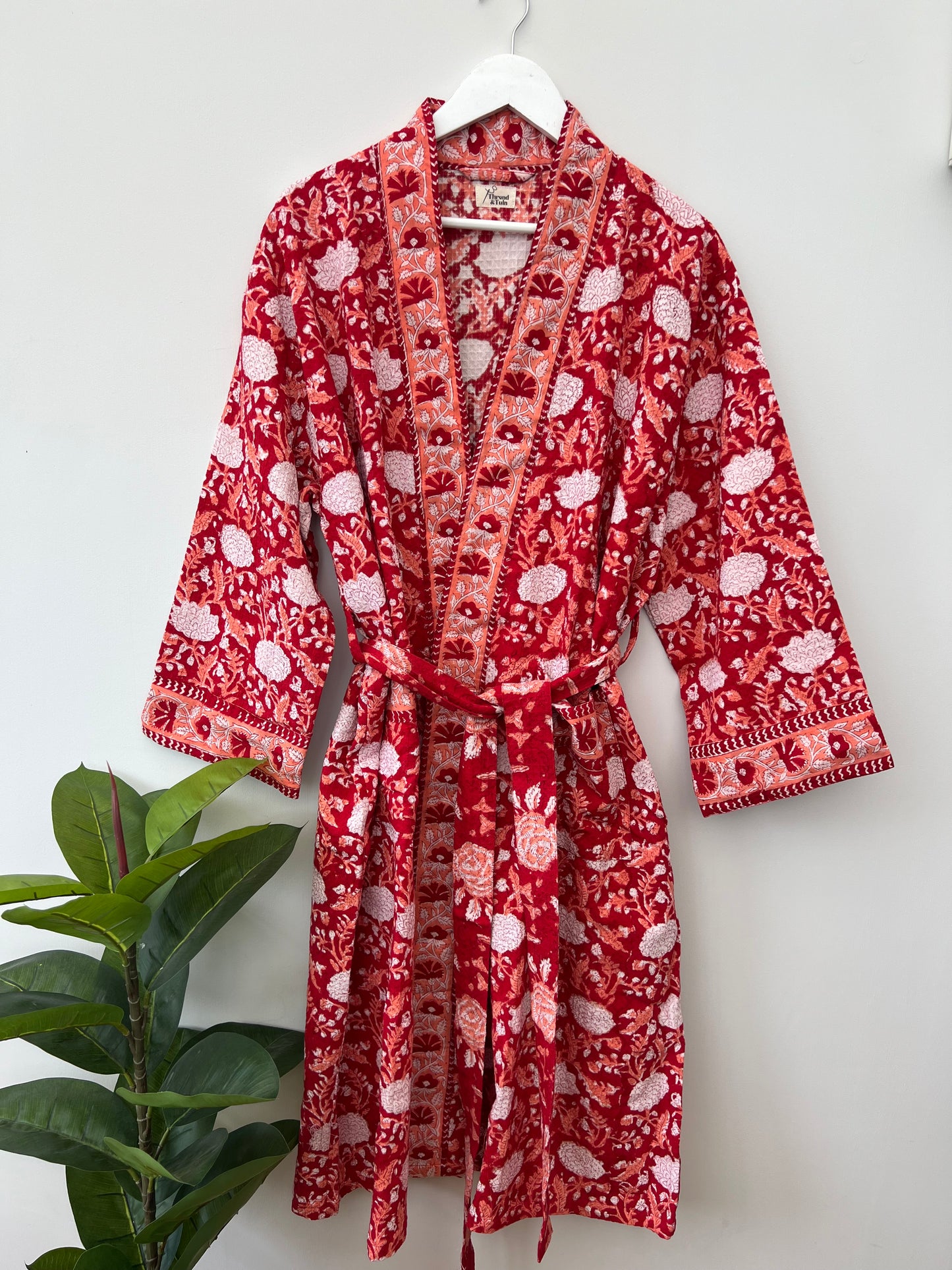 Lalima Ruby Robe Cotton Waffle Robe