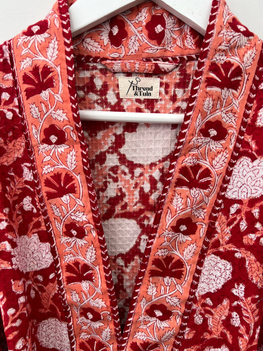 Lalima Ruby Robe Cotton Waffle Robe