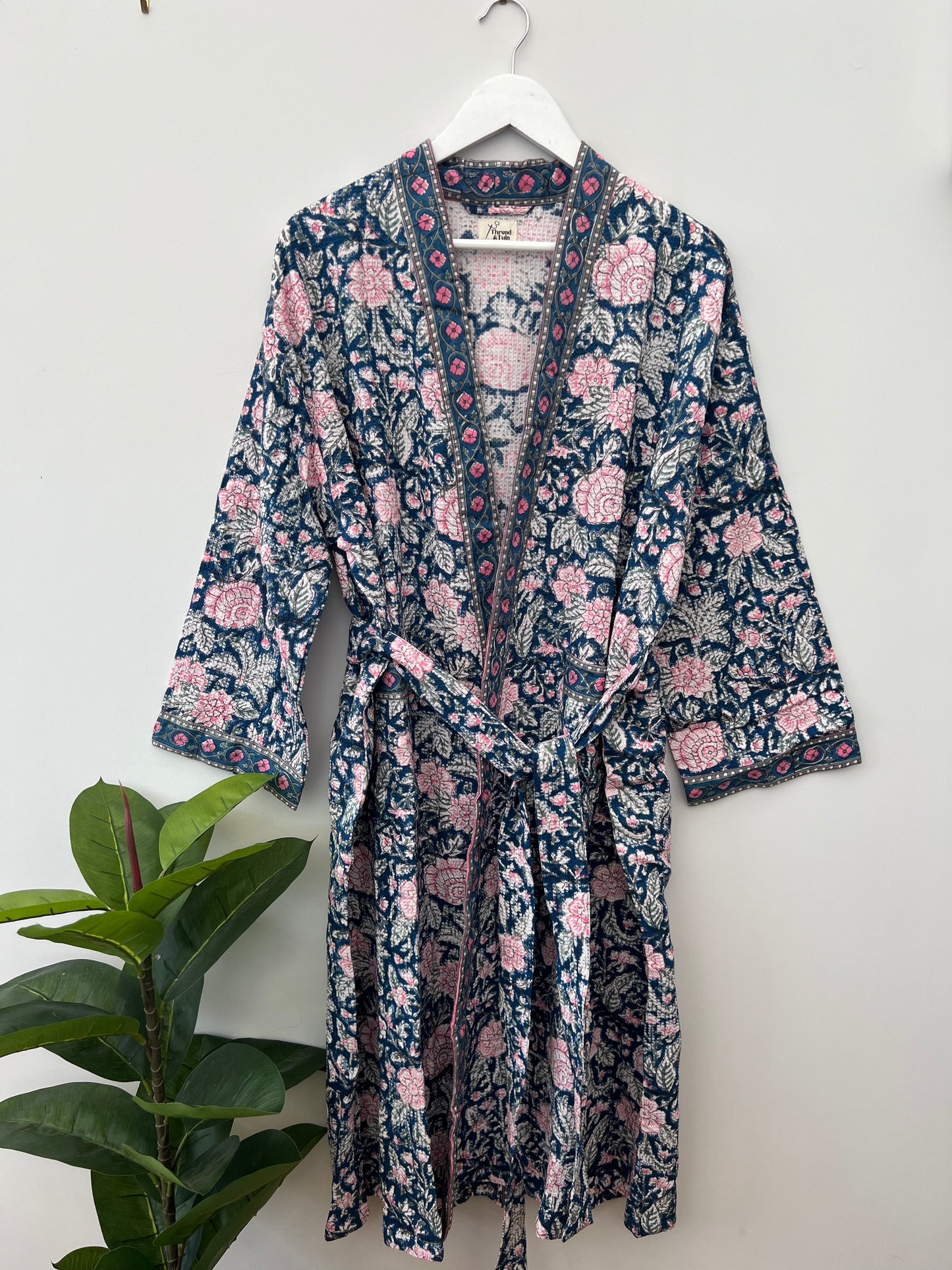 Banyan Bloom Cotton Waffle Robe
