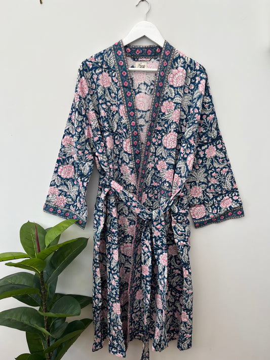 Banyan Bloom Cotton Waffle Robe