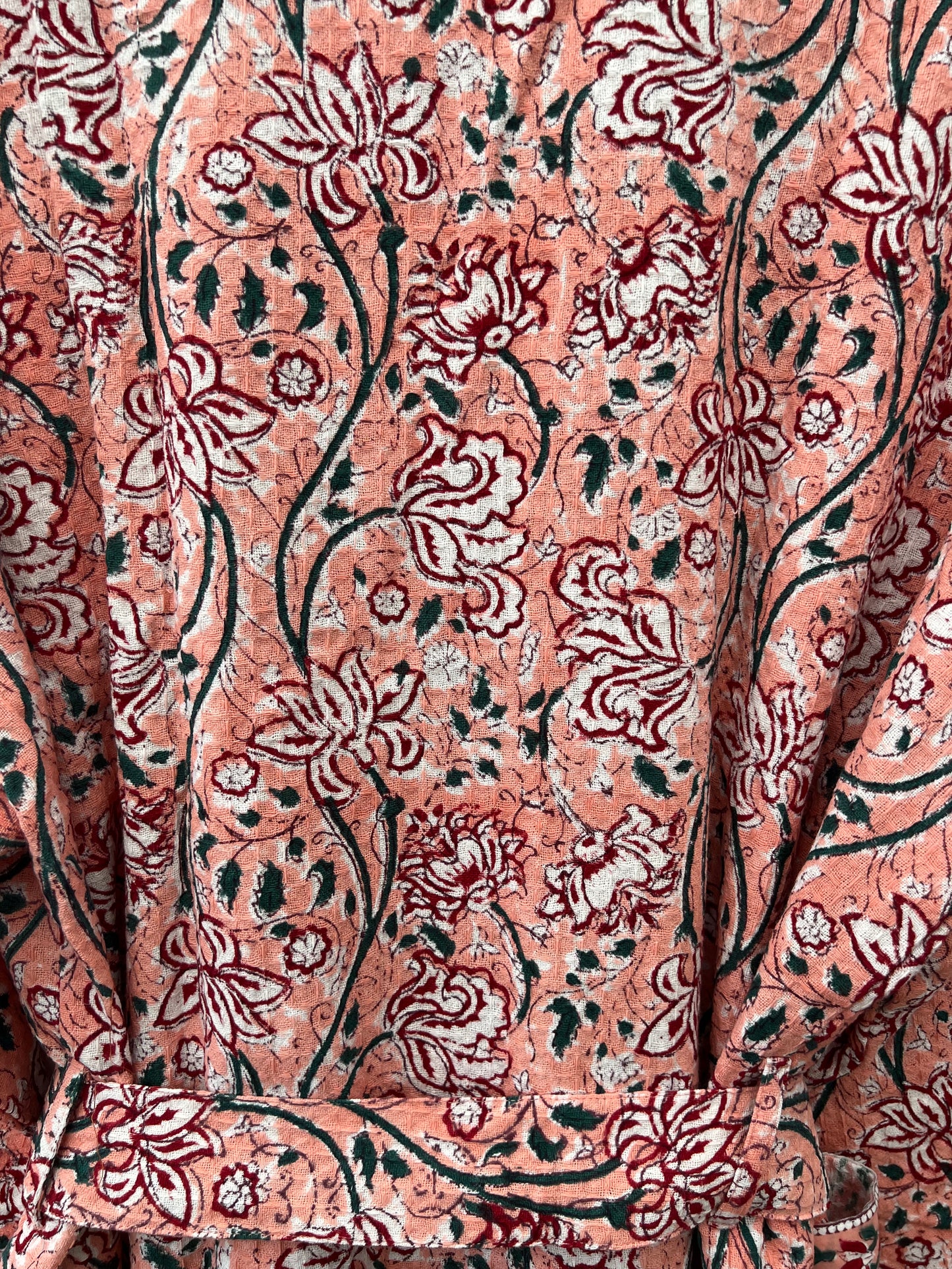 Sundari Blush Cotton Waffle Robe