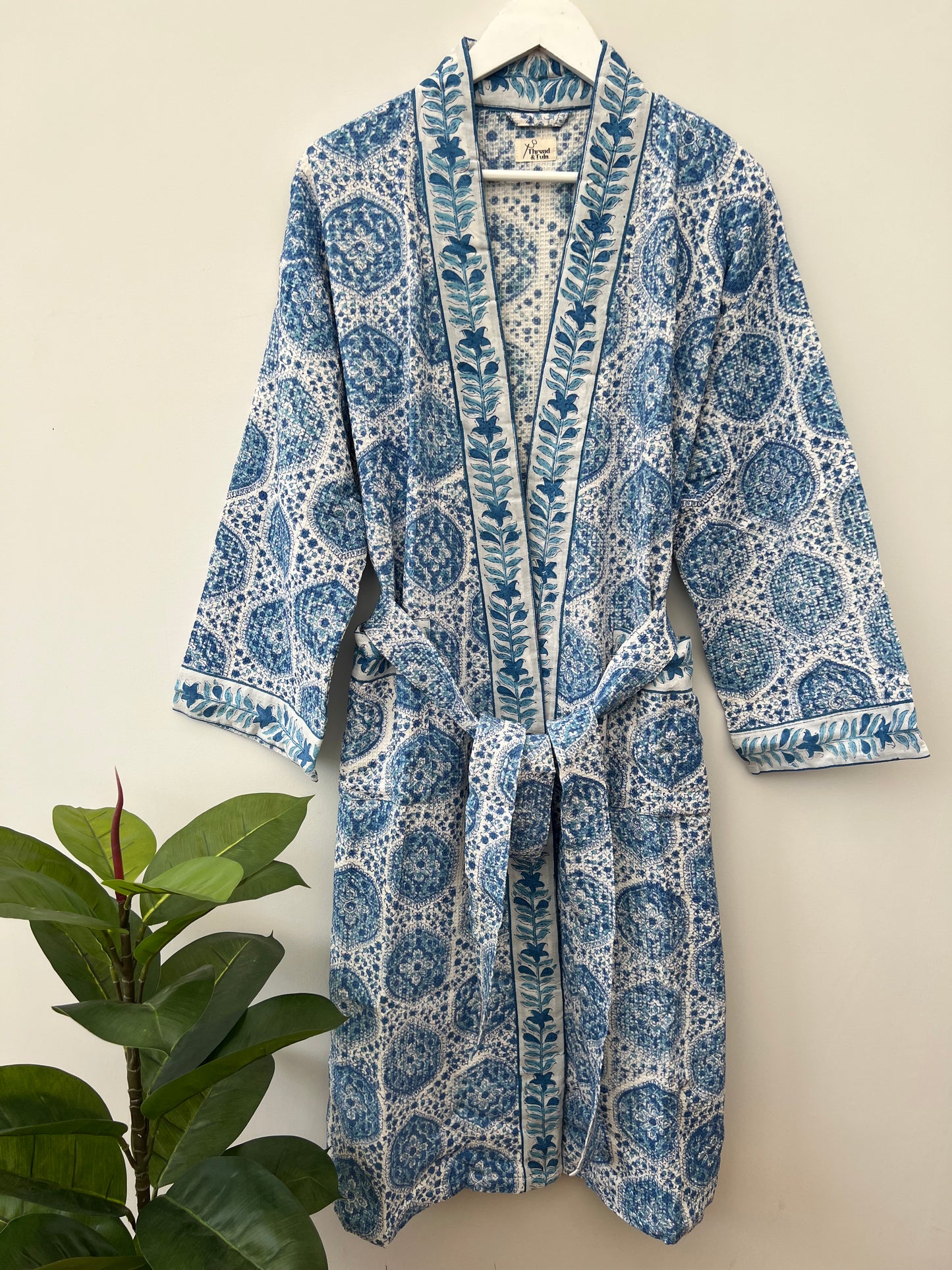 Serenity Sky Cotton Waffle Robe