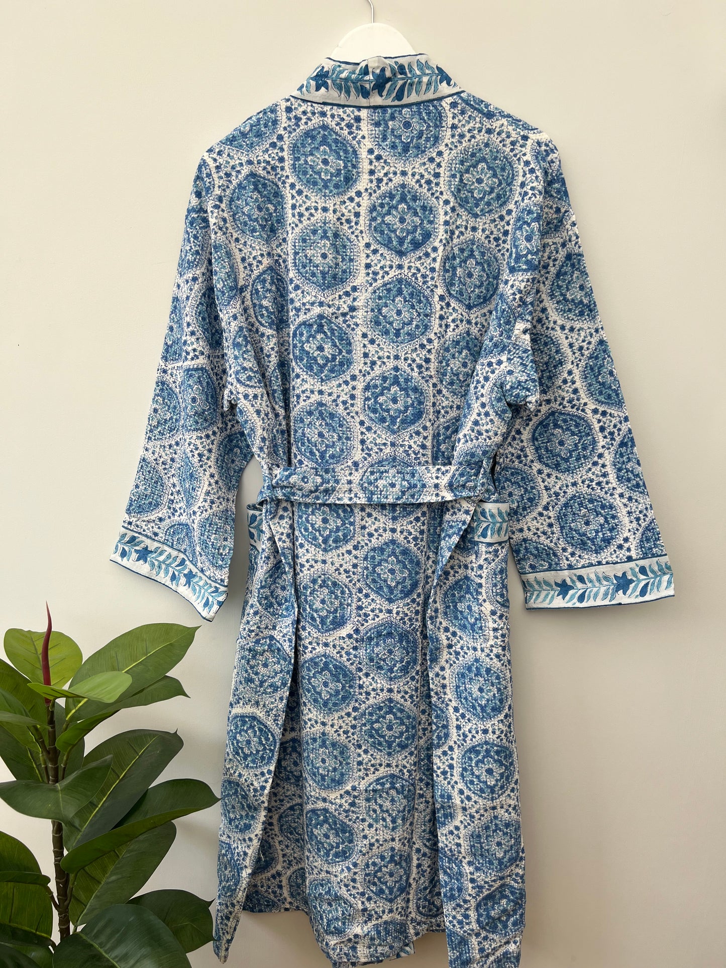Serenity Sky Cotton Waffle Robe