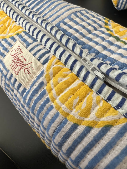 Nimbu Blue Striped Pouches